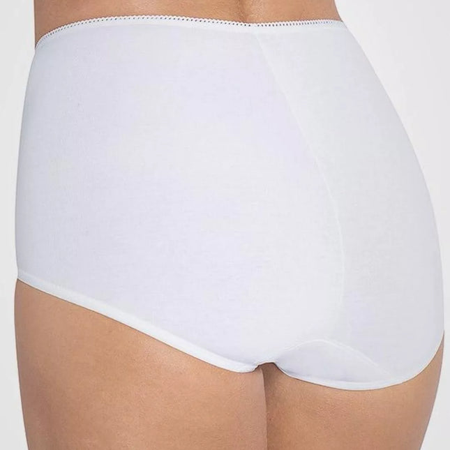 Sloggi 42(XL) dydžio moteriškos baltos spalvos kelnaitės 24/7 Cotton Maxi