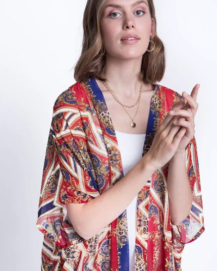 ShaSha margas paplūdimio kimono Leopard