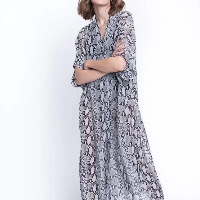 ShaSha pitono rašto paplūdimio kimono Snake