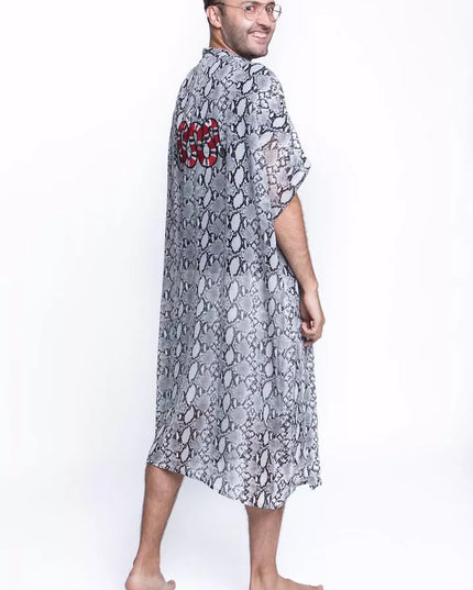 ShaSha pitono rašto paplūdimio kimono Snake