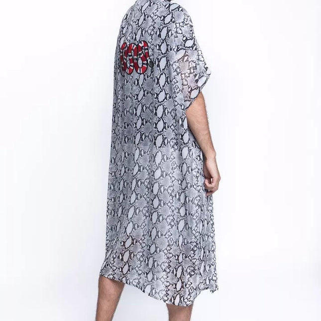 ShaSha pitono rašto paplūdimio kimono Snake