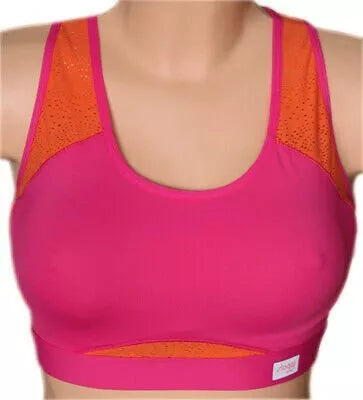 Triumph 70D 80E dydžio rožinės ir oranžinės spalvų sportinė  liemenėlė  women move FLY W