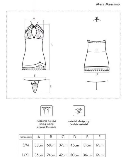 CoFashion mėlyni neriniuoti perregimi naktinukai Stelianna