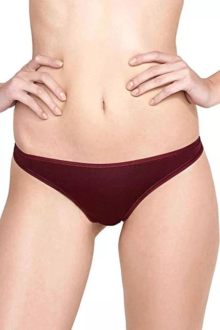 Beedees 38(M) 44(XXL) dydžio bordo spalvos moteriški stringai Stepy String