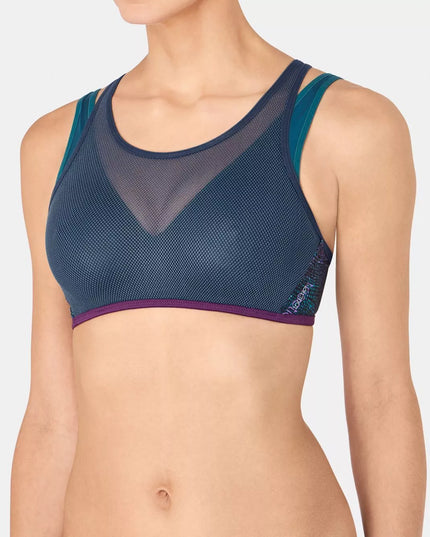 Triumph 85B žalsva violetinė  sportinė  liemenėlė Triaction Magic Motion Pro MW