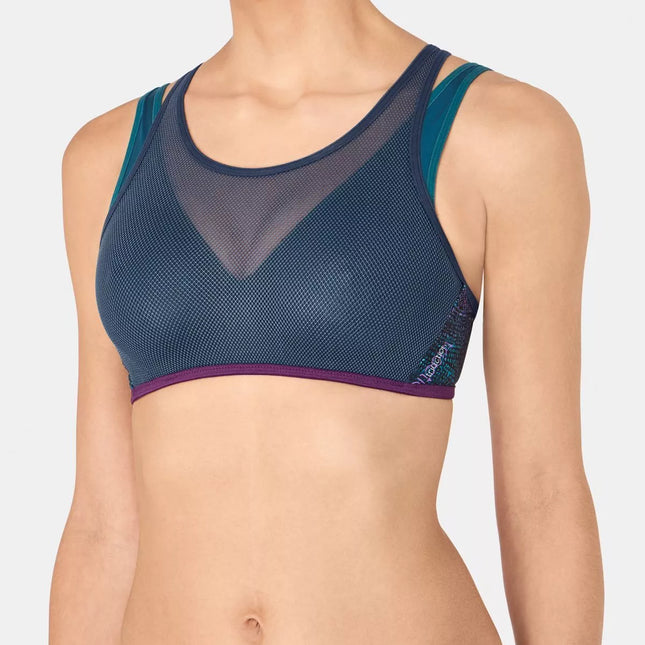 Triumph 85B žalsva violetinė  sportinė  liemenėlė Triaction Magic Motion Pro MW