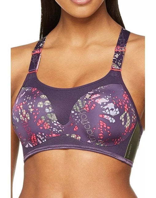 Triumph violetinė marga sportinė  liemenėlė Triaction Magic Motion Pro MWP