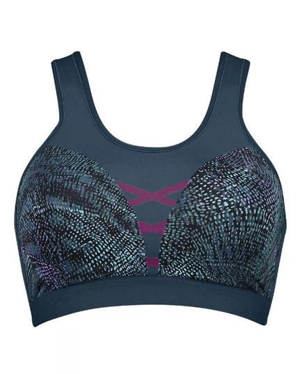 Triumph  XS, S, M dydžio mėlyna marga sportinė  liemenėlė Triaction Seamless Motion N
