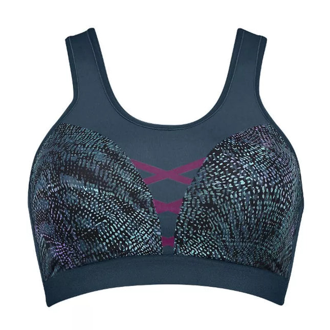 Triumph  XS, S, M dydžio mėlyna marga sportinė  liemenėlė Triaction Seamless Motion N