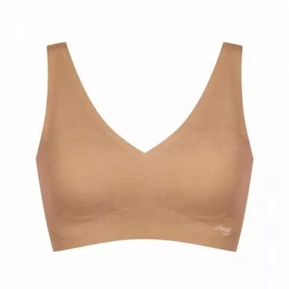 Sloggi S(36) dydžio rudos spalvos laisvalaikio liemenėlė ZERO Feel Natural Top