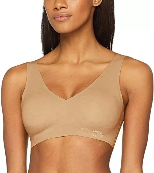 Sloggi S(36) dydžio rudos spalvos laisvalaikio liemenėlė ZERO Feel Natural Top