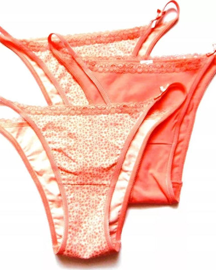 Sloggi L(40) dydžio oranžinės spalvos  gėlėtos kelnaitės Dolce N Tanga C2P