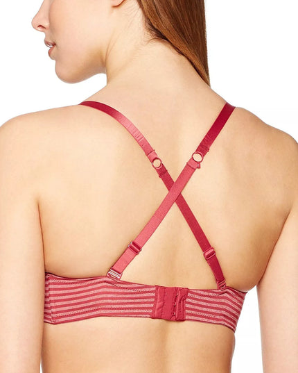 BeeDees 70A ir 80A 75D 75A dryžuota bordo liemenėlė New day WHPM