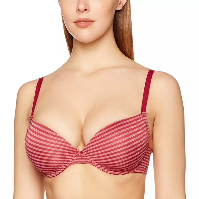 BeeDees 70A ir 80A 75D 75A dryžuota bordo liemenėlė New day WHPM