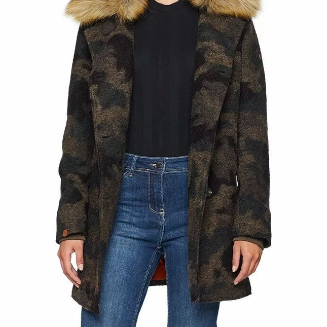 Camel Active 46(XXXL) dydžio kamufliažinis moteriškas  paltas 310780