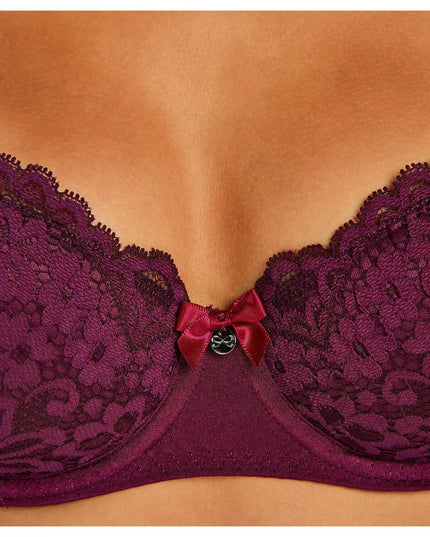 Hunkemoller Rose paminkštinta violetinės spalvos liemenėlė