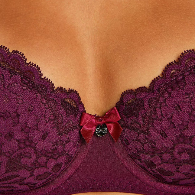 Hunkemoller Rose paminkštinta violetinės spalvos liemenėlė