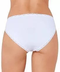 Sloggi 40(L) dydžio moteriškos baltos kelnaitės 24/7 Cotton Lace Hipster