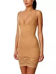 Triumph 36 ilgi rudos  spalvos koregojantis apatiniai marškinėliai Lace Sensation Bodydress