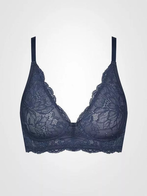 Triumph 75C tamsiai mėlyna minkšta liemenėlė Amourette Charm N03