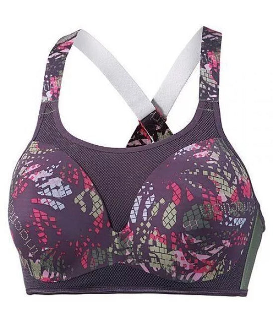 Triumph violetinė marga sportinė  liemenėlė Triaction Magic Motion Pro MWP