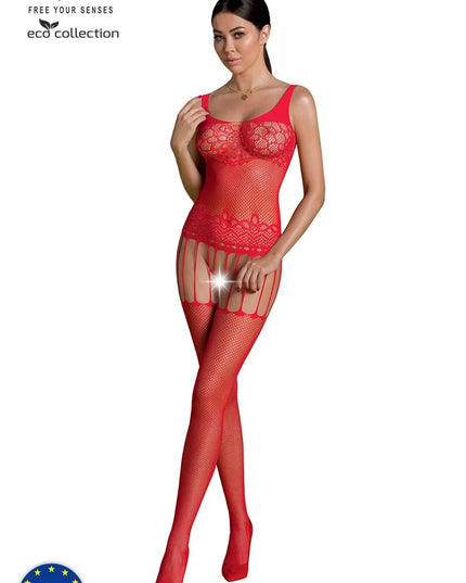 Passion ECO seksuali raudona viso kūno kojinė ECO BS001