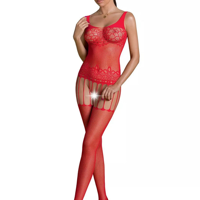 Passion ECO seksuali raudona viso kūno kojinė ECO BS001