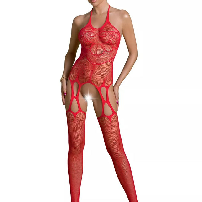 Passion ECO seksuali raudona viso kūno kojinė ECO BS002