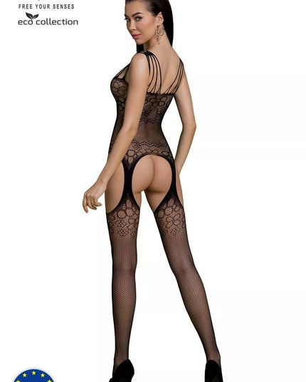 Passion ECO seksuali juoda viso kūno kojinė ECO BS004