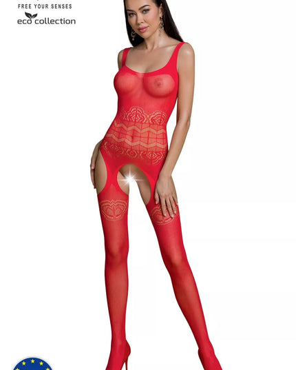 Passion ECO seksuali raudona viso kūno kojinė ECO BS005