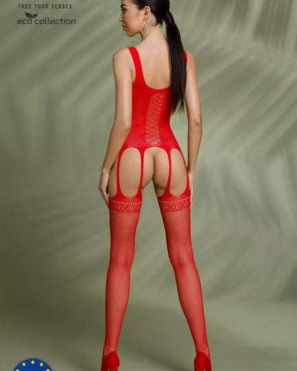 Passion ECO seksuali raudona viso kūno kojinė ECO BS007