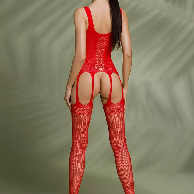 Passion ECO seksuali raudona viso kūno kojinė ECO BS007