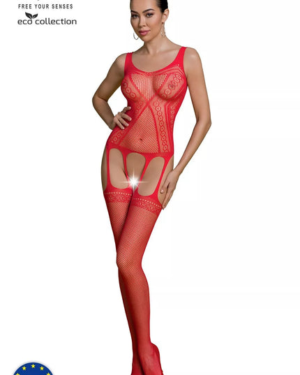 Passion ECO seksuali raudona viso kūno kojinė ECO BS007