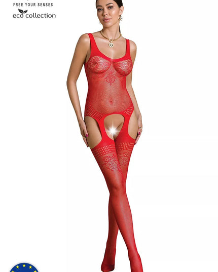 Passion ECO seksuali raudona viso kūno kojinė ECO BS008