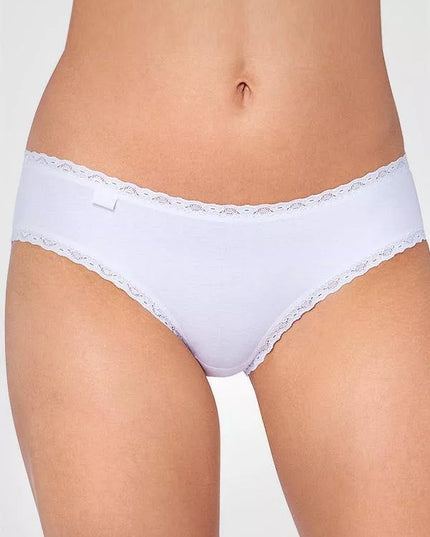 Sloggi 40(L) dydžio moteriškos baltos kelnaitės 24/7 Cotton Lace Hipster