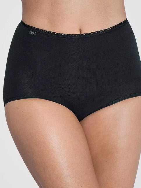 Sloggi 60 dydžio juodos spalvos kelnaitės Basic Maxi