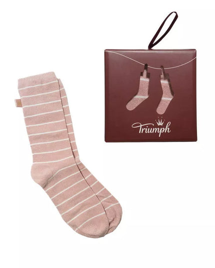 Triumph rausvos spalvos blizgios  moteriškos kojinės Accessories Gift Set Sock  02