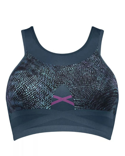 Triumph  M(38) dydžio mėlyna marga sportinė  liemenėlė Triaction Seamless Motion P