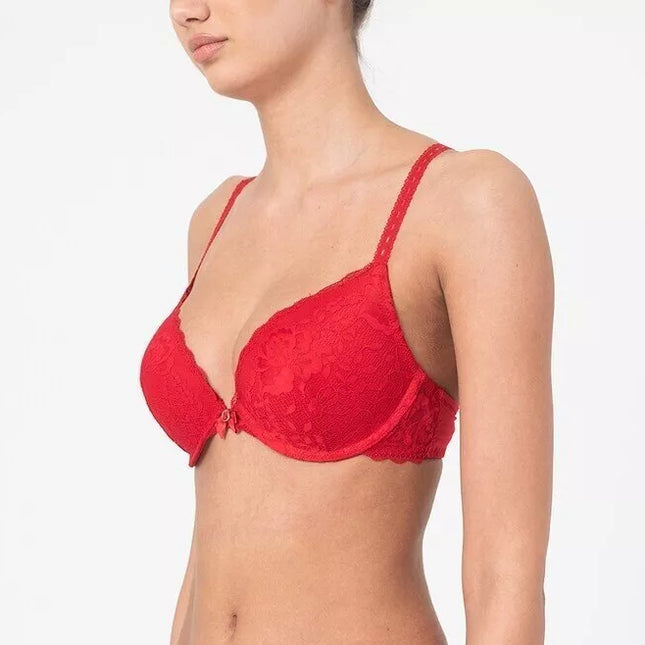 Hunkemoller 70D dydžio raudonos spalvos liemenėlė 119846 Rose