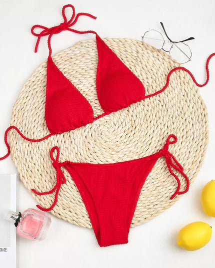 PGL Triangle raudonas surišamas bikinis