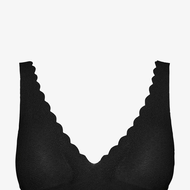 Sloggi S(36) dydžio juodos spalvos sportinė liemenėlė ZERO Feel Lace Bralette