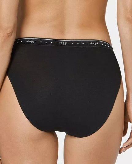Sloggi 42(XL) dydžio juodos spalvos moteriškos kelnaitės 100 Tai