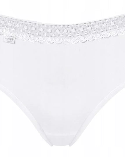 Sloggi 48 dydžio baltos spalvos  kelnaitės Feel Pure Lace Tai C2P