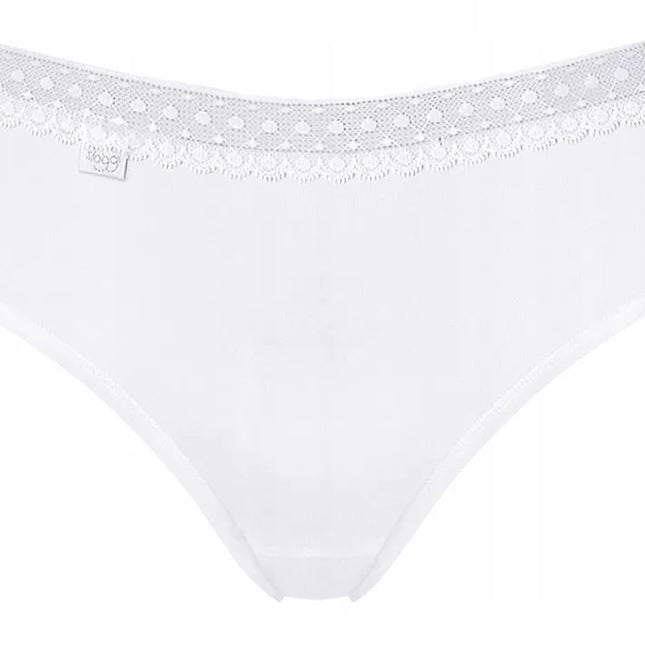 Sloggi 48 dydžio baltos spalvos  kelnaitės Feel Pure Lace Tai C2P
