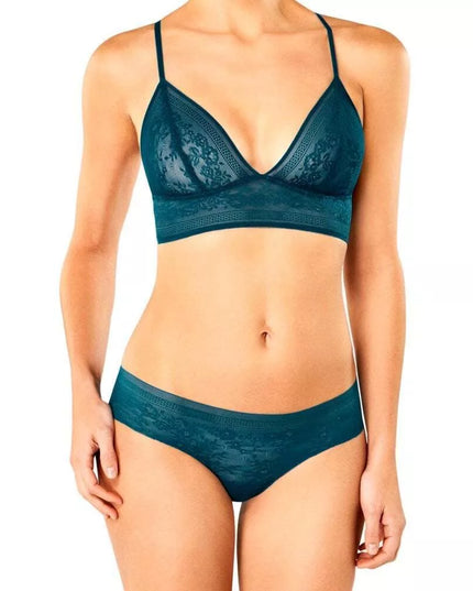 Sloggi S dydžio smaragdo spalvos neriniuota braletė ZERO Lace Bralette