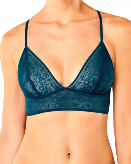 Sloggi S dydžio smaragdo spalvos neriniuota braletė ZERO Lace Bralette