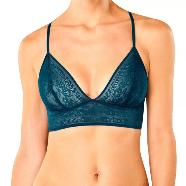Sloggi S dydžio smaragdo spalvos neriniuota braletė ZERO Lace Bralette