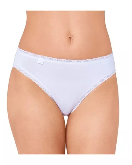 Sloggi 48(XXXXL) dydžio moteriškos baltos spalvos kelnaitės 24/7 Cotton Lace H Tai
