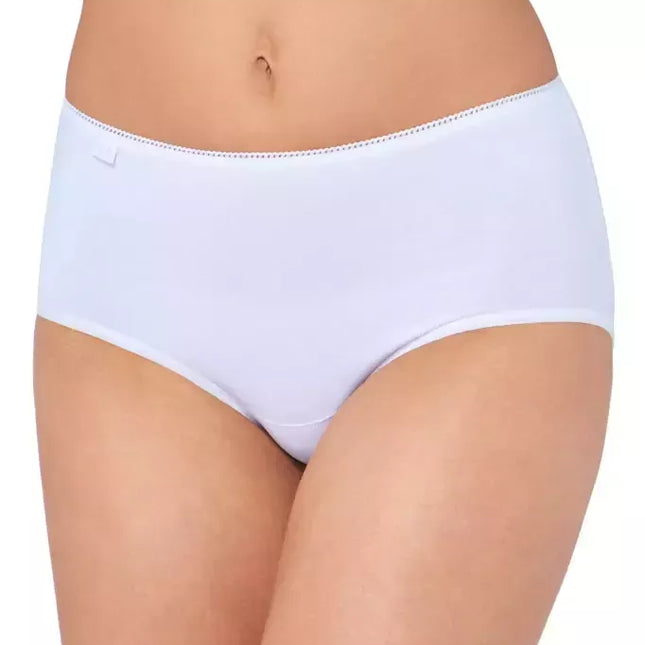 Sloggi 42(XL) dydžio moteriškos baltos spalvos kelnaitės 24/7 Cotton H Midi C2P