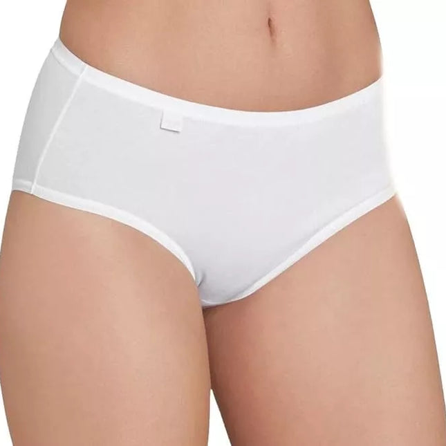 Sloggi 48 dydžio moteriškos baltos spalvos kelnaitės EverNew Midi C3P